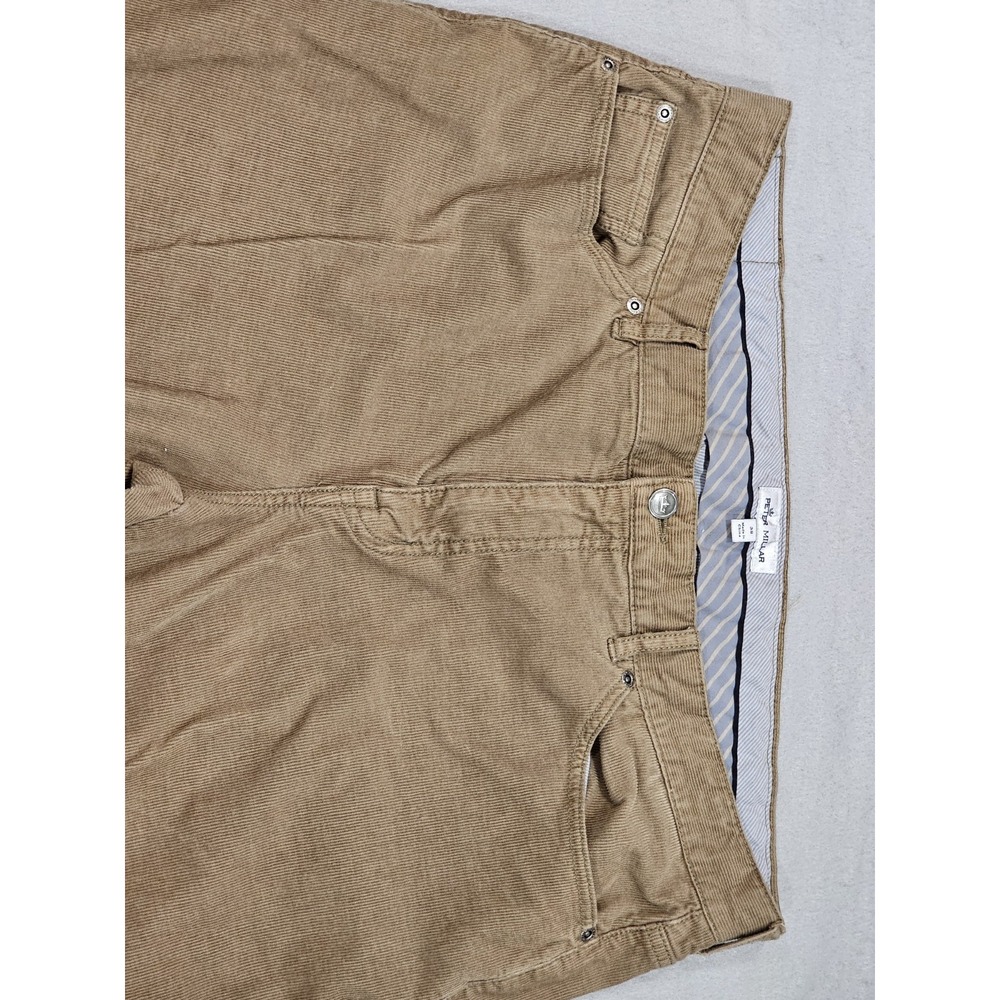 Peter Millar Corduroy Pants Camel Khaki Tan Dress Golf Chino Mens Sz 38 X 31 - Picture 2 of 14